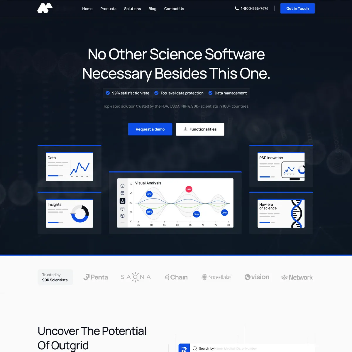 Gambar Contoh Layout dari Jasa Pembuatan Website dari Maknative untuk Kategori Software
