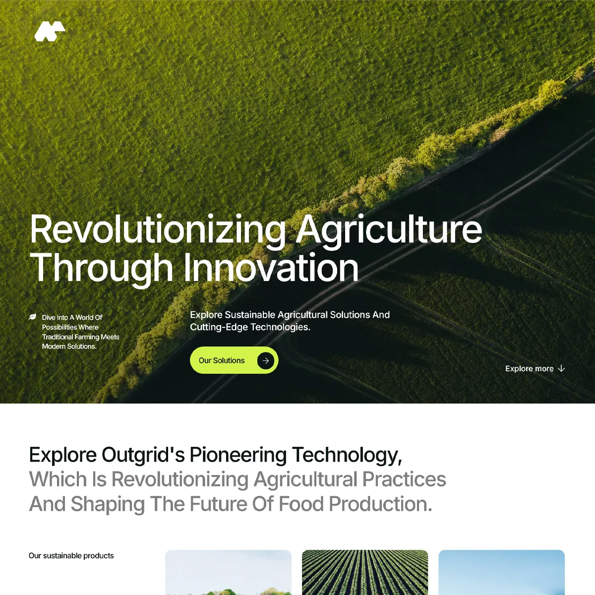 Gambar Contoh Layout untuk Jasa Pembuatan Website dari Maknative untuk Kategori Agrikultur